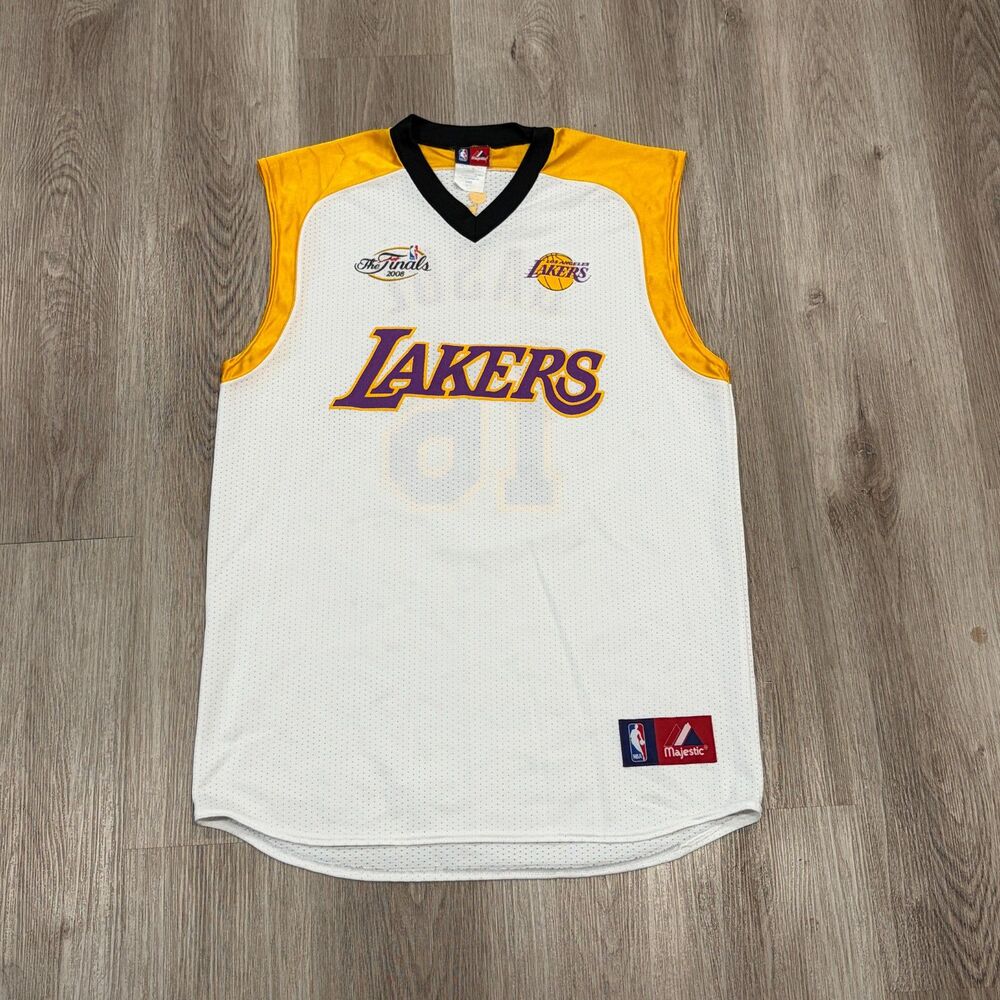 Rare Vintage MAJESTIC Los Angeles Lakers Pau Gasol 2008 FINALS Jersey Men's Sz L